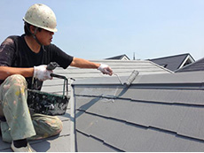 大山崎町の外壁屋根塗装リフォーム。屋根材はカラーベストです。