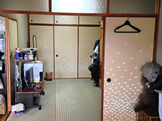 大山崎町のマンションリフォーム。ＬＤＫの隣に和室が2部屋ありました。